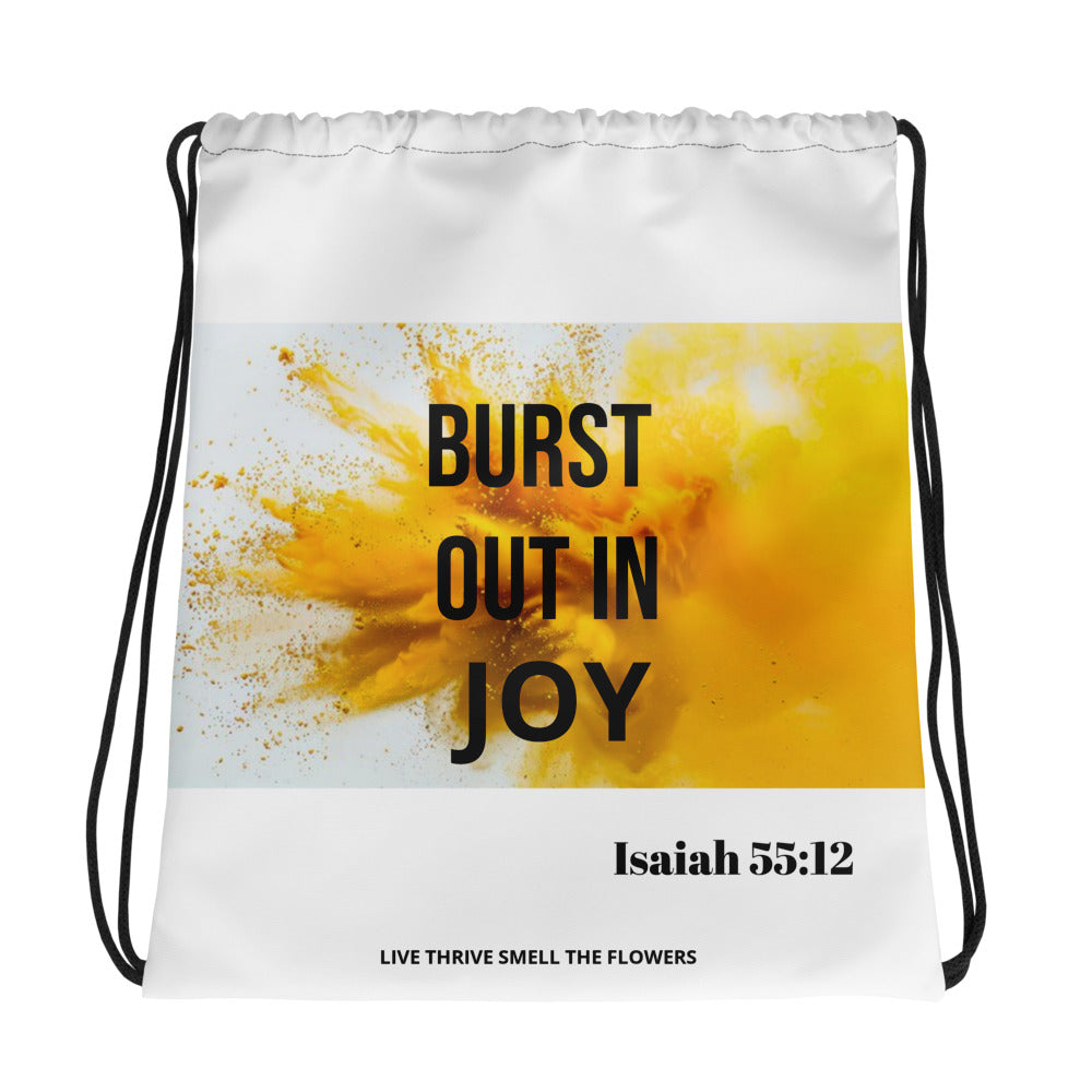BURST OUT IN JOY Drawstring bag