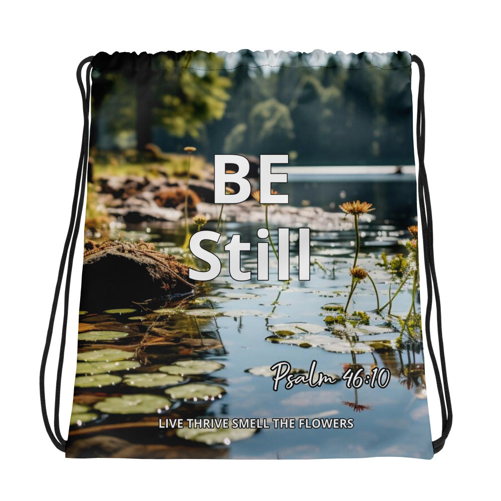 BE STILL Drawstring bag