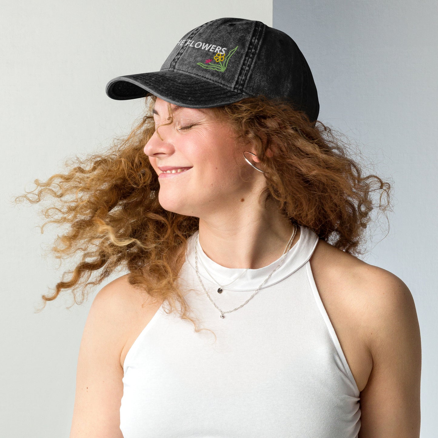B. SMELL THE FLOWERS  - Vintage Cotton Twill Cap