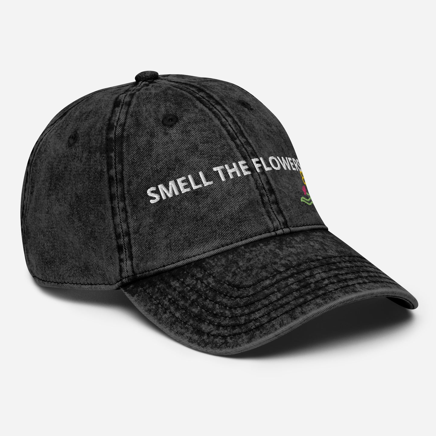B. SMELL THE FLOWERS  - Vintage Cotton Twill Cap